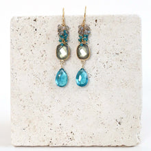 Load image into Gallery viewer, Bezel Cluster Earrings