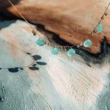 Load image into Gallery viewer, Aqua Chalcedony &amp; Labradorite Sparkler Necklace