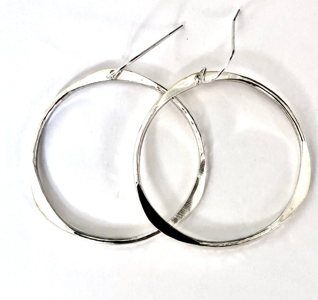 Hand Hammered Hoop earrings