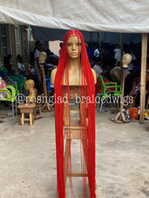 Load image into Gallery viewer, Knotless Braid Wig - Premium Red Calf Length - Kendal