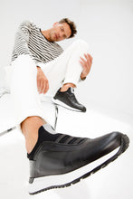 Load image into Gallery viewer, The Sonoma Black Leather Men Sneaker