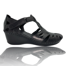 Load image into Gallery viewer, The Tonmawr Black Leather Sandal Final Sale!