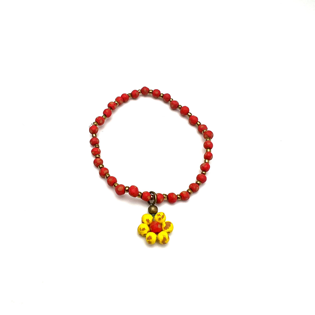 Ceramic Daisy Bracelet