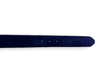 Load image into Gallery viewer, The Bari Navy Suede Leather Belt