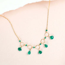 Load image into Gallery viewer, Green Onyx Mini Sparkler Necklace