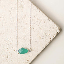 Load image into Gallery viewer, Green Apatite Silver Minimalist Necklace