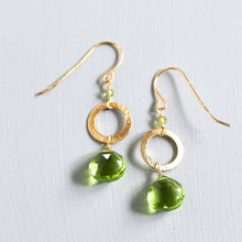Load image into Gallery viewer, The Airie Earring - Peridot Quartz Gold