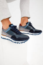 Load image into Gallery viewer, The Hoskova Navy Blue Leather Men Sneaker