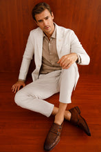 Load image into Gallery viewer, The Turan Brown Woven Double Monk Strap Dress Men Shoe