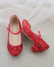 Load image into Gallery viewer, Rock Glitter Mary Jane with Glitter Heels for Girls