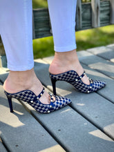 Load image into Gallery viewer, The Dosso Navy Blue Handwoven Pointy Toe Leather Women Sandal