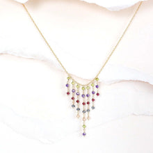 Load image into Gallery viewer, Rainbow Mini Fringe Necklace