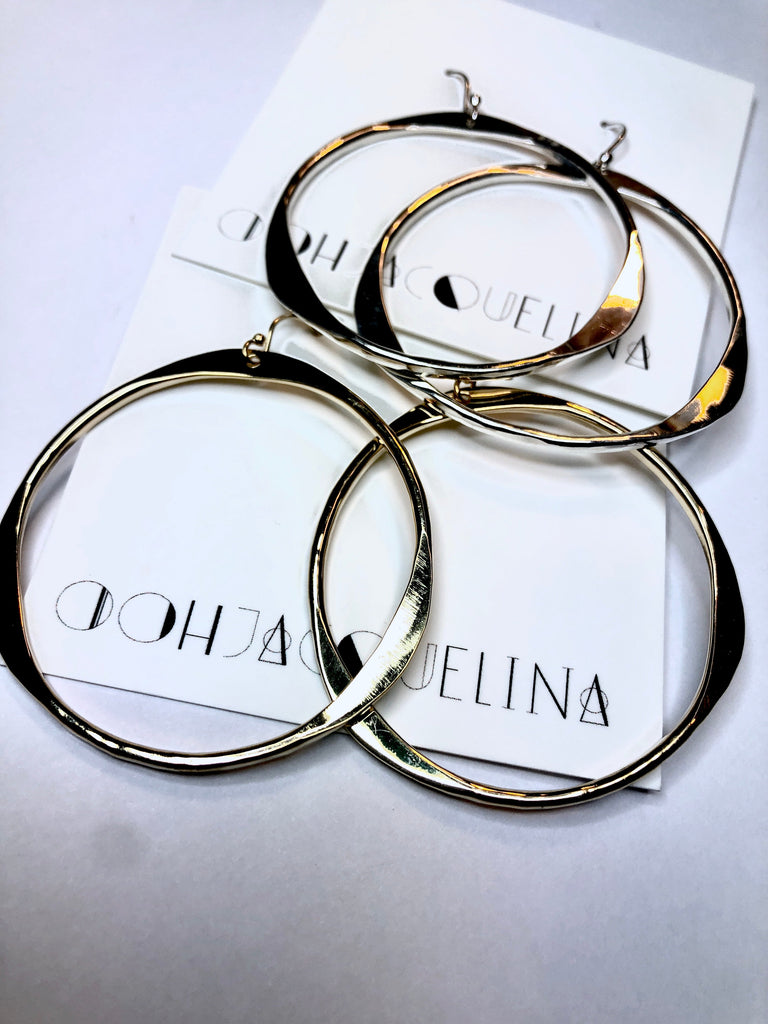 Hand Hammered Hoop earrings