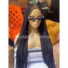 Load image into Gallery viewer, Knotless Braid Wig, Swiss Full Lace, Color 1, Glueless, Small Knots - Patsy