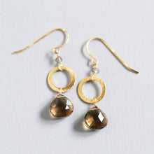 Load image into Gallery viewer, The Airie Earring - Smoky Quartz Gold