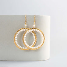 Load image into Gallery viewer, Pearl Halo Earrings