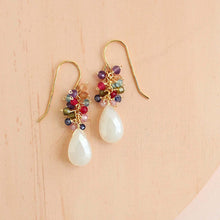 Load image into Gallery viewer, White Chalcedony Bala Earrings