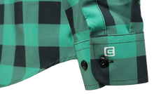 Load image into Gallery viewer, The Titan - Black/Green Plaid Long Sleeve
