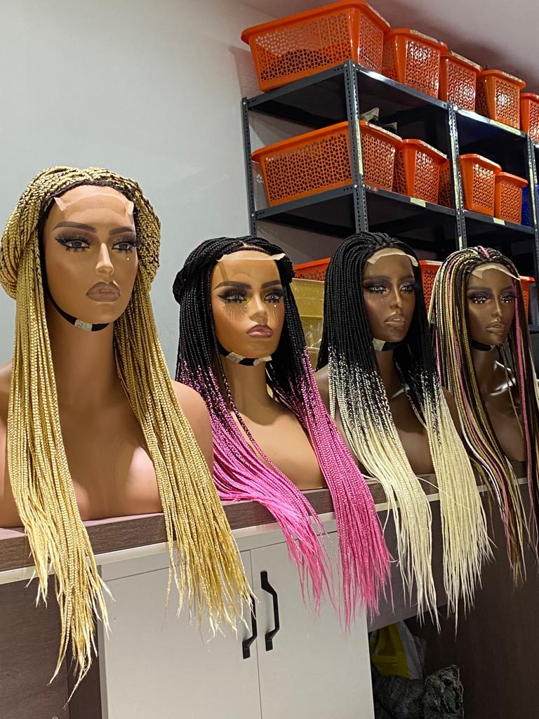 Closure Box Braid Wig (Ready To Ship) - Ife