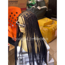 Load image into Gallery viewer, Knotless Braid Wig, Swiss Full Lace, Color 1, Glueless, Small Knots - Patsy