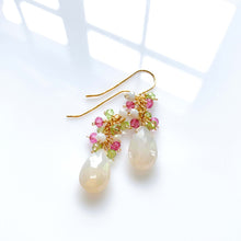 Load image into Gallery viewer, White Chalcedony Pastel Gemstone Earrings