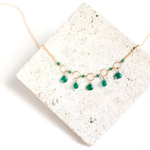 Load image into Gallery viewer, Blue Gemstone Mini Sparkler Necklace