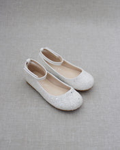 Load image into Gallery viewer, Rock Glitter Ballet Flats with Velcro Ankle Strap