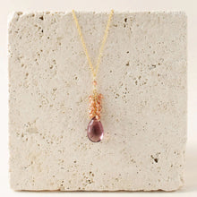 Load image into Gallery viewer, Rhodolite Garnet Cluster Necklace