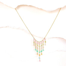 Load image into Gallery viewer, Pastel Rainbow Mini Fringe Necklace