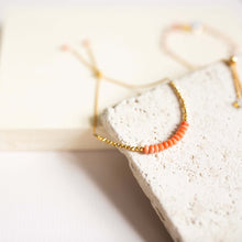 Load image into Gallery viewer, Pink Coral Adjustable Stacking Bracelet