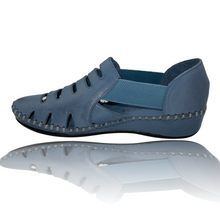 Load image into Gallery viewer, The Maerdy Blue Leather Sandal Final Sale!