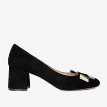 Load image into Gallery viewer, The Olney Black Suede Leather Block Heel Pump Women Shoe