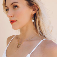 Load image into Gallery viewer, White Chalcedony Bala Earrings