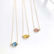 Load image into Gallery viewer, Green Amethyst Minimalist Necklace