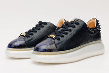 Load image into Gallery viewer, The Venezia Dark Blue Leather Women Sneaker
