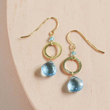 Load image into Gallery viewer, Aquamarine Quartz Silver Airie Earring