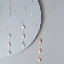 Load image into Gallery viewer, Pearl and Pink Tourmaline Necklace