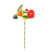 Load image into Gallery viewer, Hummingbird and Hibiscus Garden Stake
