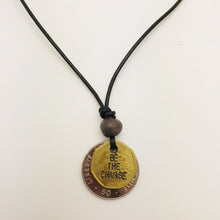 Load image into Gallery viewer, Be the Change Cord Necklace