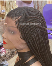 Load image into Gallery viewer, Cornrow Braid Wig - Full Lace Side Part - Candy