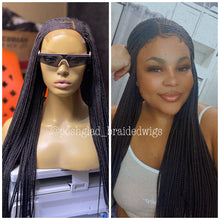 Load image into Gallery viewer, Cornrow Braid Wig "4 by 4 Closure" Mid back Length (Dorra)