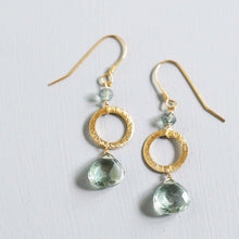 Load image into Gallery viewer, The Airie Earring - Green Amethyst Gold