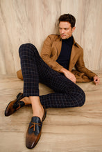 Load image into Gallery viewer, The Istanbul Tan &amp; Navy Blue Leather Tassel Loafer Men Shoe