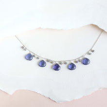 Load image into Gallery viewer, Tanzanite Quartz Silver Sparkler Necklace