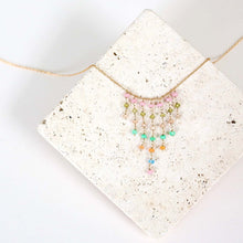 Load image into Gallery viewer, Pastel Rainbow Mini Fringe Necklace