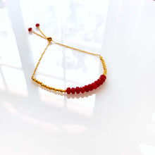 Load image into Gallery viewer, Red Jade Adjustable Stacking Bracelet