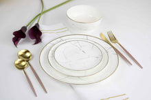 Load image into Gallery viewer, Carrara Marble Dinnerware Set - 16 Piece Set