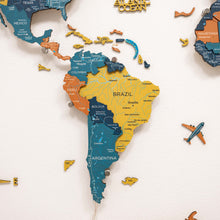 Load image into Gallery viewer, 3D LED / LUMINOUS Wooden World Map 3.0 Indie