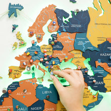 Load image into Gallery viewer, 3D LED / LUMINOUS Wooden World Map 3.0 Indie