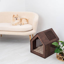 Load image into Gallery viewer, Wooden Indoor Dog House